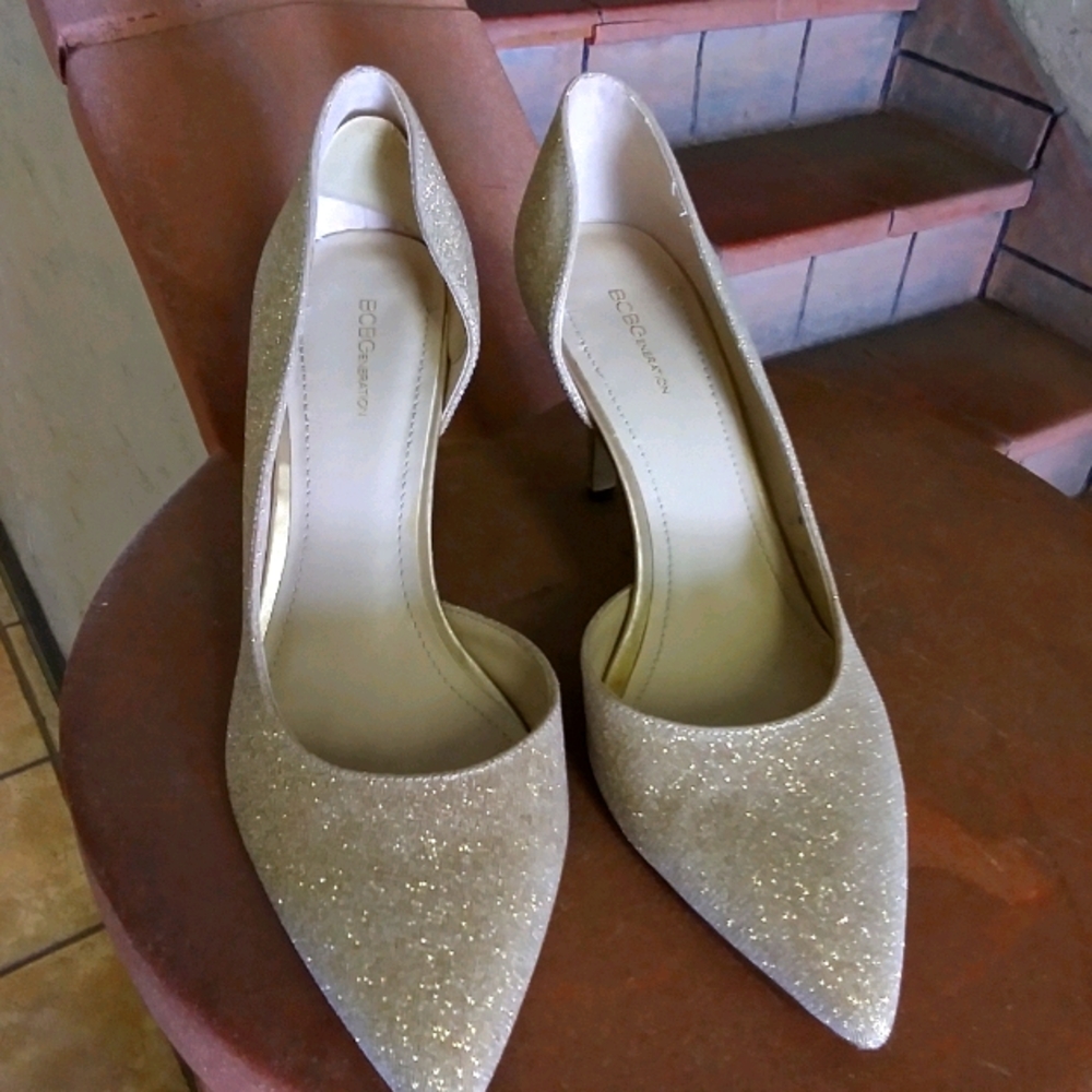BCBG glittery pumps